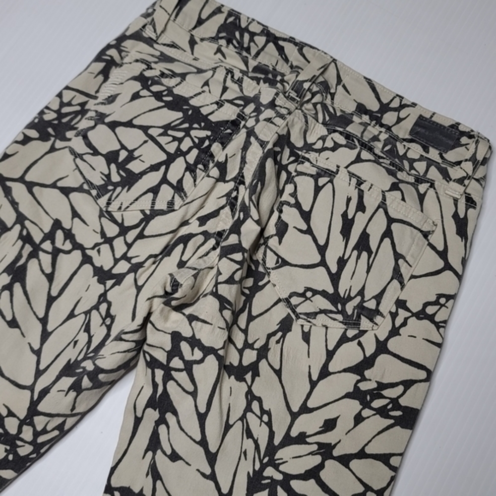 Paige 25 Cream Gray Patterned Denim‎ Skinny Jeans - Picture 4 of 6